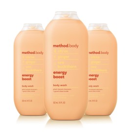 Method Body Wash, Energy Boost, 18oz (Pack of 3)