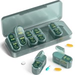      , Am & Pm Pill Organizer 7 Days, Meicine Pill Organinzer, Pill Box 7 Day, Weekly Pill Organizer for Travel, Vitamins, Fish Oils, Supplements