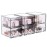 ZHIAI 6 Pack Clear Stackable Storage Drawer, Acrylic Drawer, Cosmetic Organizer, Plastic Organizer for Dresser, Under, Kitchen Cabinet, Pantry, Home Organization and Storage