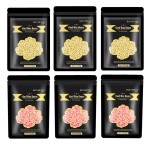 Wax Beads for Hair Removal, Bouvetan 1.3Lb/21oz Hard Wax Beans for Brazilian Waxing, Hard Wax for Eyebrow, Face, Bikini, Legs, Body for Women Men Hair Removal with 10pcs Sticks, 6 Packs