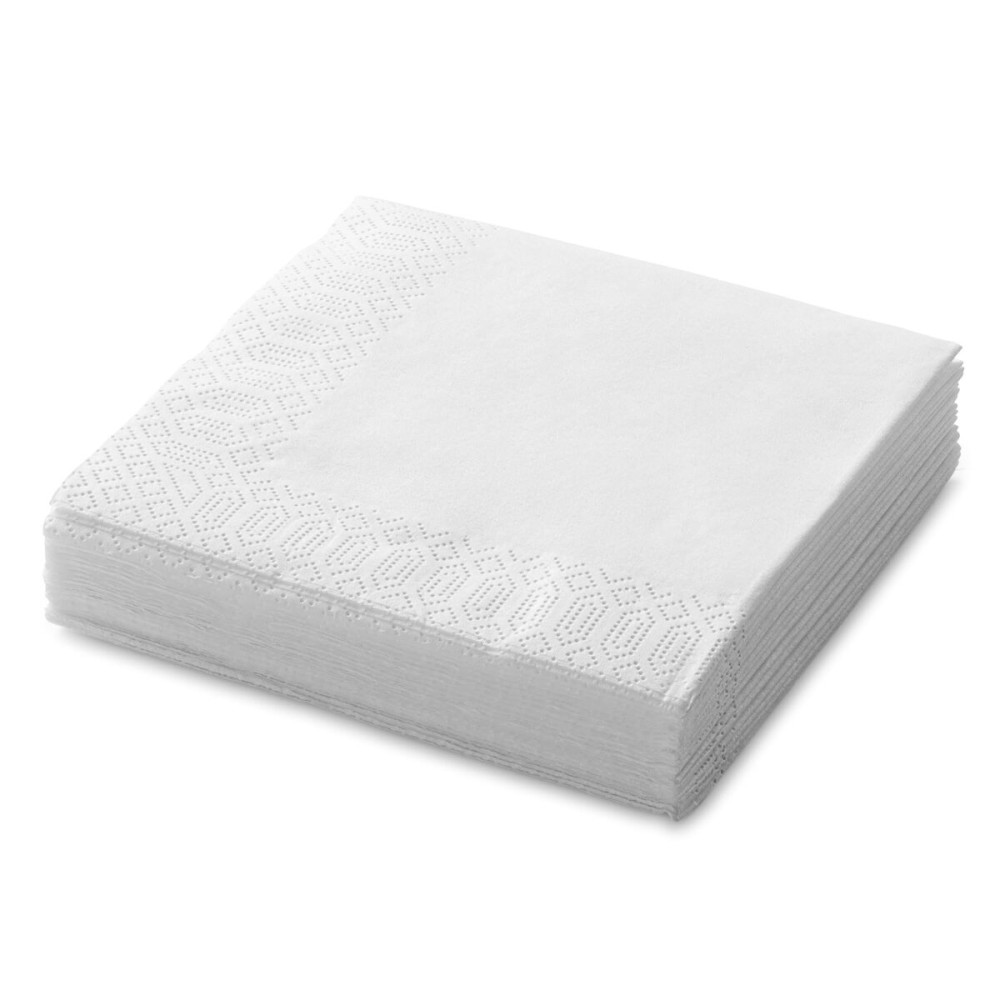 White Beverage Napkins, 3-Ply Disposable Paper Napkins-Bar, Cocktail, Weddings, Birthday, EU Made, (20 Count)