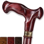 Asterom Walking Cane - Handmade, Ergonomic, Cane for Women - Wooden Walking Sticks for Seniors Women, Unique, Cool (Cherry, 32 Inches)