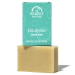 The Bubble Factory Handmade Soap, All Natural Soap for Women & Men, Hand, Bath & Body Natural Bar Soap, Vegan, Palm Oil Free, Made in USA with Shea Butter + Essential Oils, Eucalyptus, Single