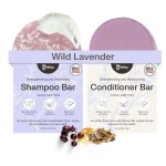 The Earthling Co. Shampoo & Conditioner Bar Set - Promote Hair Growth, Strengthen & Volumize All Hair Types - Paraben & Sulfate Free Formula with Natural Ingredients for Dry Hair (Wild Lavender)