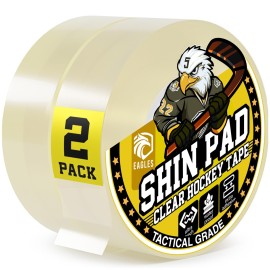 EAGLES Hockey Tape Multipurpose Cloth Tape Roll for Lacrosse Baseball & Softball Bats, Rackets, Pullup Bars, Gardening Tools, Sports Gift Perfect for Wrist, Ankle, Foot, Knee and Hand Taping (Clear)