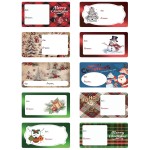 100 Count Large Foil Christmas Sticker Labels,Self Adhesive Gift Stickers Holiday Gift Name Decals for Present/Wrapping Paper Decorations