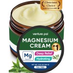 Venture Pal Magnesium Lotion, Topical Magnesium Cream for Sleep, Leg Cramps & Pain, Muscle Relaxation, Calm, Moisturizing Supplement with Coconut Oil, Shea Butter & Hyaluronic Acid, Safe for Kids