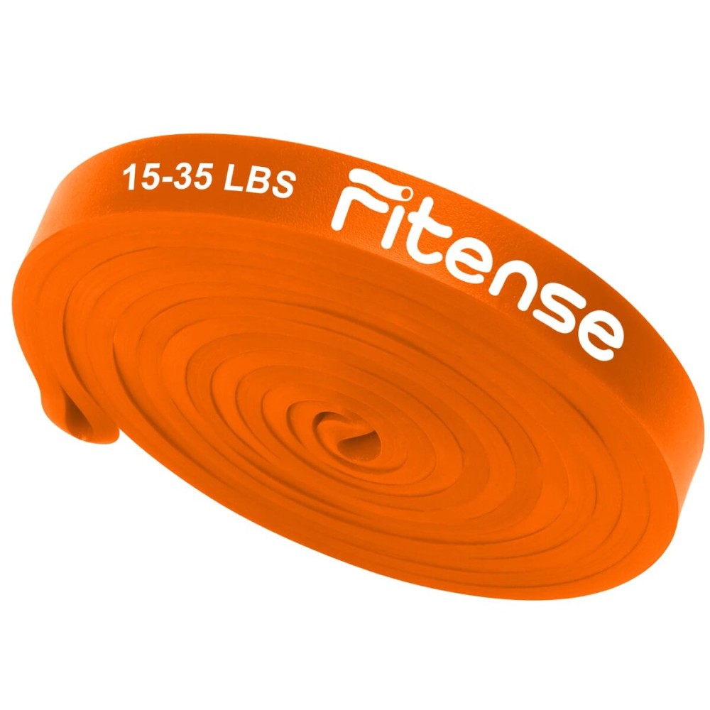 Fitense Resistance Bands - Pull Up Bands 15-35LBS for Men Women, Exercise Bands Resistance with Door Anchor, Training Poster & Pouch for Body Stretching, Pull Up Assist