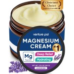 Venture Pal Magnesium Lotion, Topical Magnesium Cream for Sleep, Leg Cramps & Pain, Muscle Relaxation, Calm, Moisturizing Supplement with Coconut Oil, Shea Butter & Hyaluronic Acid, Safe for Kids