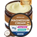 Venture Pal Magnesium Lotion, Topical Magnesium Cream for Sleep, Leg Cramps & Pain, Muscle Relaxation, Calm, Moisturizing Supplement with Coconut Oil, Shea Butter & Hyaluronic Acid, Safe for Kids