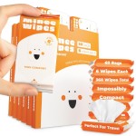 Impossibly Compact Travel Wipes - 99.5% Water - Safe for Sensitive Skin & Hypoallergenic, Resealable, Thick & Durable - For Adults, Kids & Baby Care - Unscented, 60 Pack Total 360 Wipes