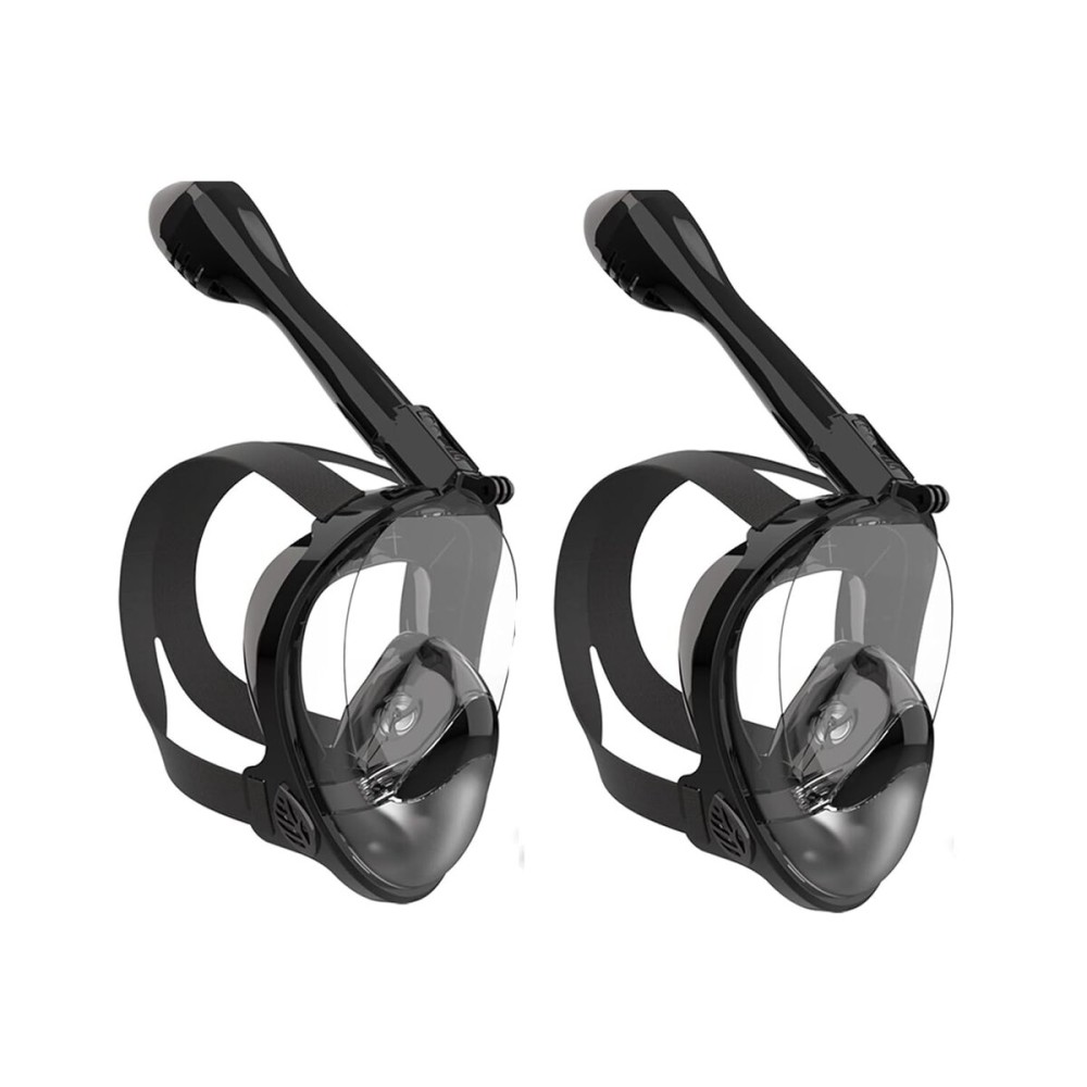 Jwintee Full Face Snorkel Mask, Diving Mask for Kids and Adults,180 Panoramic View Snorkel Mask with Camera Mount, Safe Breathing, Anti-Leak&Anti-Fog