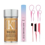 9Pcs hair finishing stick Set with hair finishing stick, hair wax stick, Hair Tail Tools, Hair Comb Kit for Woman Girl Hair Styling, Non-Greasy and Non-Sticky, Edge&Back Brushing(Pink)