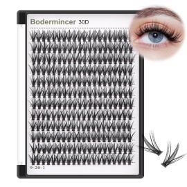 Bodermincer 30D Lash Clusters Wispy Eyelash Clusters 240pcs D Curl (30D-D Curl-15mm)