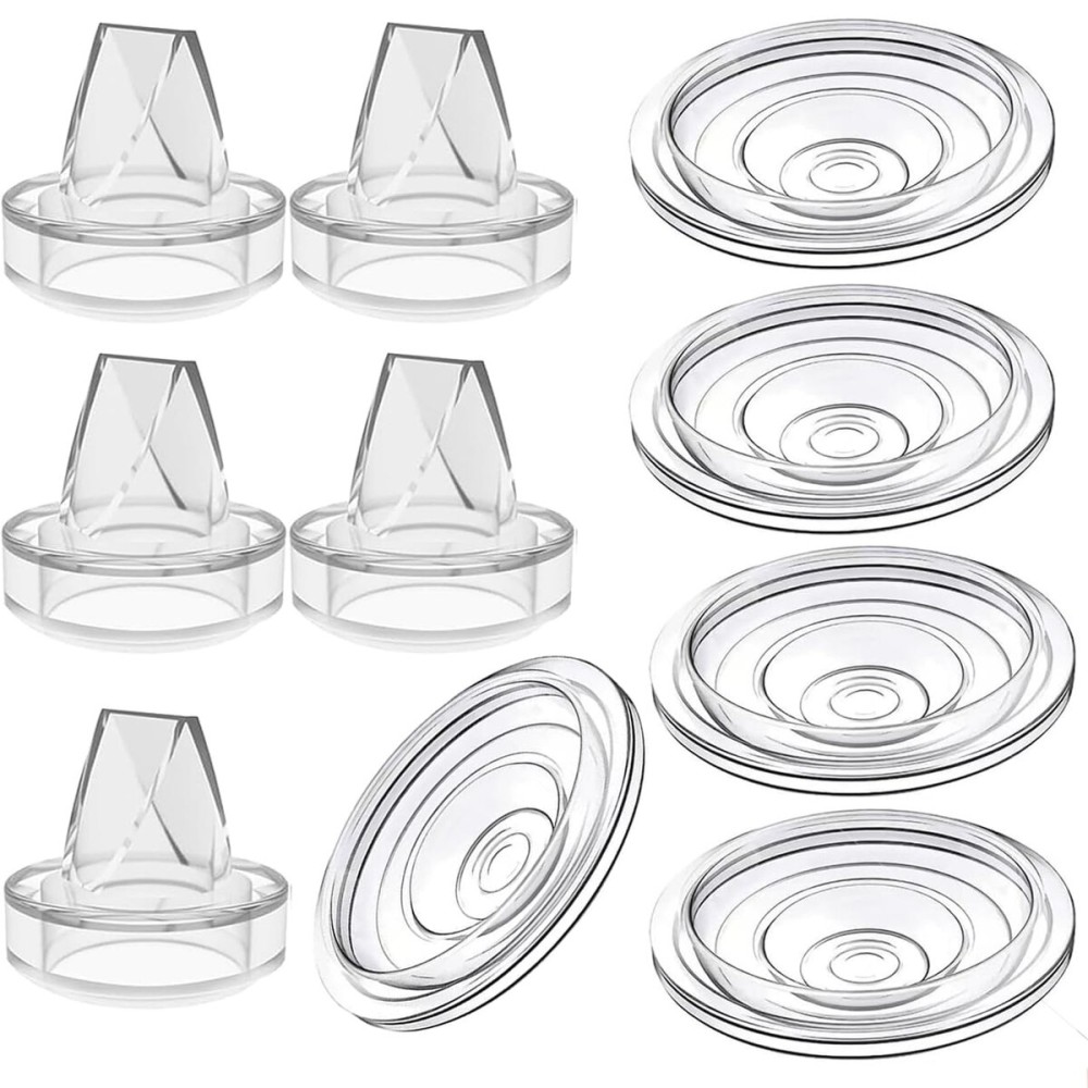 5Pack Silicone Diaphragm & 5Pack Silicone Duckbill Valve Compatible with S9 / S12 / S9Pro / S12Pro Wearable Breast Pump, Electric Breast Pump Replacement Parts Accessories(10Piece Set)