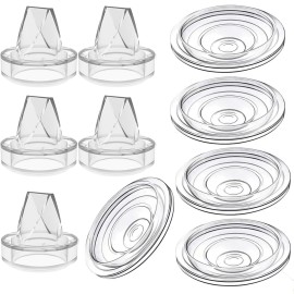 5Pack Silicone Diaphragm & 5Pack Silicone Duckbill Valve Compatible with S9 / S12 / S9Pro / S12Pro Wearable Breast Pump, Electric Breast Pump Replacement Parts Accessories(10Piece Set)