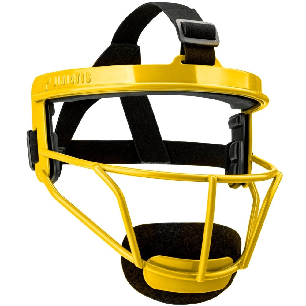 Dinictis Softball Face Mask, Lightweight, Comfortable, with Wide Field Vision, Durable and Safe Face Guards, Premium Protective Softball Fielder\'s Mask-Yellow-Child(S)