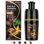 KAISASA Hair Dye Shampoo 3 in 1, Hair Color Shampoo for Cover Grey Hair, Natural with Herbal Ingredient for Men and Women (Chestnut Brown)
