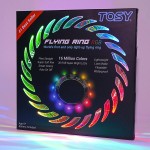 TOSY Flying Ring - 36 RGB Multicolor LEDs, Super Bright, Lost Mode, Auto Light Up, Christmas Stocking Stuffers Gift for Kid/Teen/Boy/Girl, Safe, Waterproof, Pool/Beach/Camping Toy