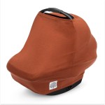 Parker Baby 4 in 1 Car Seat Cover for Girls and Boys - Stretchy Carseat Canopy, Nursing Cover, Grocery Cart Cover, High Chair Cover - Clay