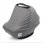 Parker Baby 4 in 1 Car Seat Cover for Girls and Boys - Stretchy Carseat Canopy, Nursing Cover, Grocery Cart Cover, High Chair Cover - Pewter