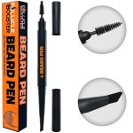 Beard Pen Filler for Men - Barber Styling Grooming Pencil - Waterproof, Sweat Proof, Long Lasting Solution with Natural Finish - Cover Beard and Scalp Patches in Seconds - Medium Brown 1 Pack