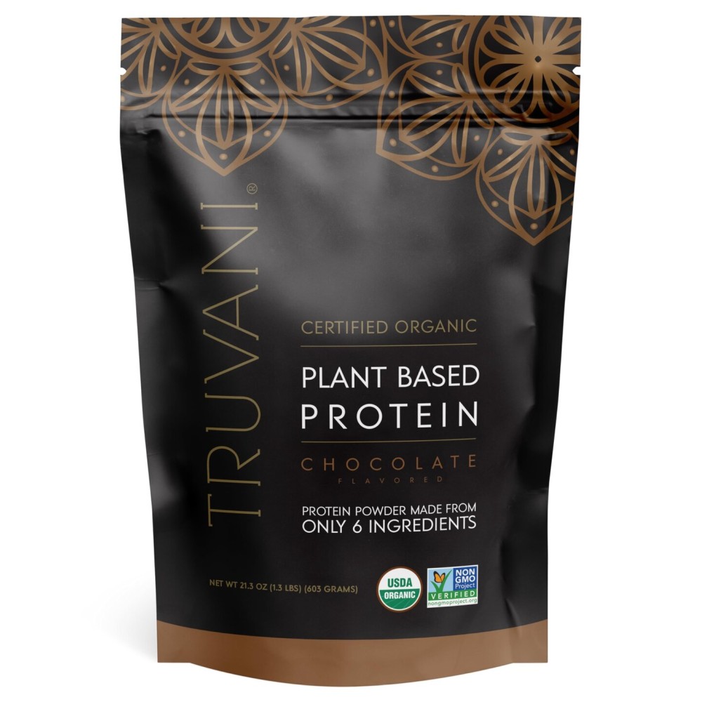 Truvani Vegan Pea Protein Powder | Chocolate | 20g Organic Plant Based Protein | 18 Servings | Keto | Gluten & Dairy Free | Low Carb | No Added Sugar