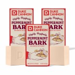 Duke Cannon Supply Co. Big Brick of Soap Bar for Men Holiday Edition - Peppermint Bark (Peppermint Scent), 10 oz. (3 Pack)