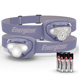Energizer LED Headlamp PRO (2-Pack), IPX4 Water Resistant Headlamps, High-Performance Head Light for Outdoors, Camping, Running, Storm, Survival LED Light for Emergencies (Batteries Included)