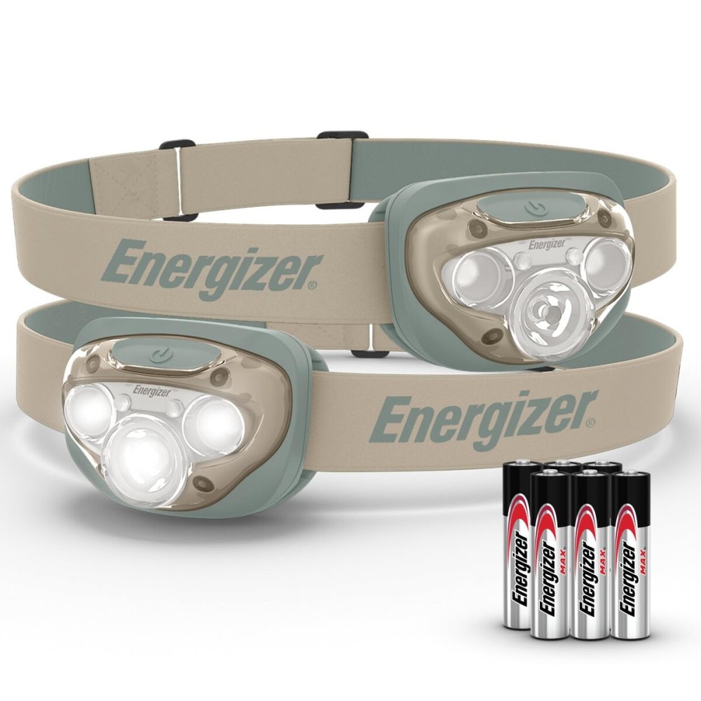 Energizer LED Headlamp PRO (2-Pack), IPX4 Water Resistant Headlamps, High-Performance Head Light for Outdoors, Camping, Running, Storm, Survival LED Light for Emergencies (Batteries Included)