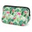 AJLTPA Cosmetic Bag Waterproof Neoprene Zipper Pouch Travel Portable Toiletry Makeup Bags Organizer Case for Women and Girls, Tropical Flamingo