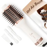 1200W Big Size Professional Hair Dryer Brush Blow Dryer Brush in One, 110v-220v Hot Air Straightener Brush for Smooth Frizz-Free Blowout, Fast Dry & Style
