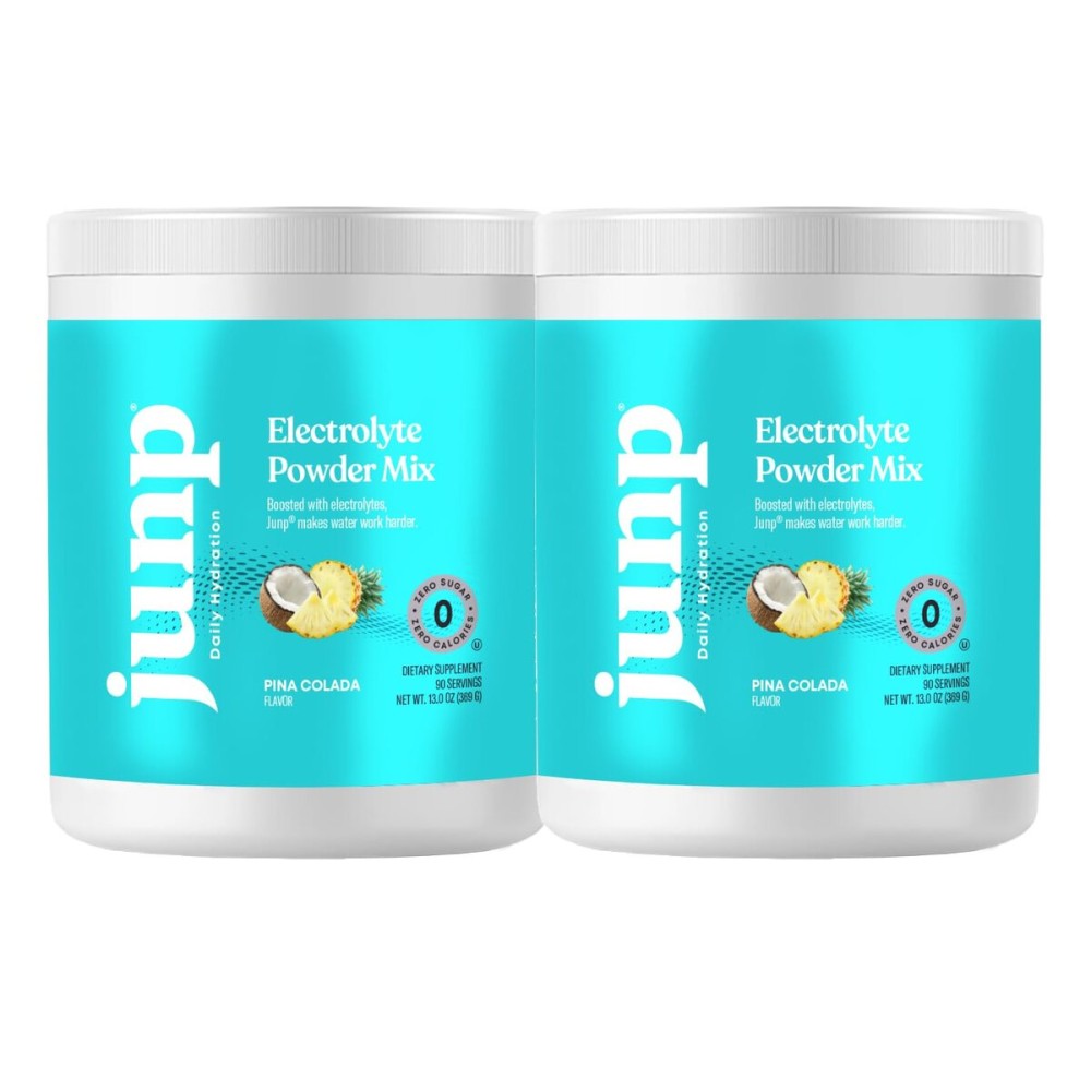JUNP Electrolytes Powder No Sugar No Carbs - Pina Colada Coconut Pineapple Drink Mix - Potassium & Salt Electrolyte Hydration Powder - Zero Calorie Sugar Free Electrolyte Powder, Keto, 180 Servings