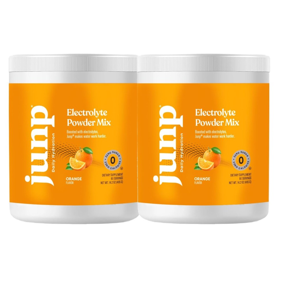 JUNP Electrolytes Powder No Sugar No Carbs - Sweet Tangy Citrus Orange Drink Mix - Potassium & Salt Electrolyte Hydration Powder Zero Calorie Sugar Free Electrolyte Powder, Keto Friendly, 180 Servings