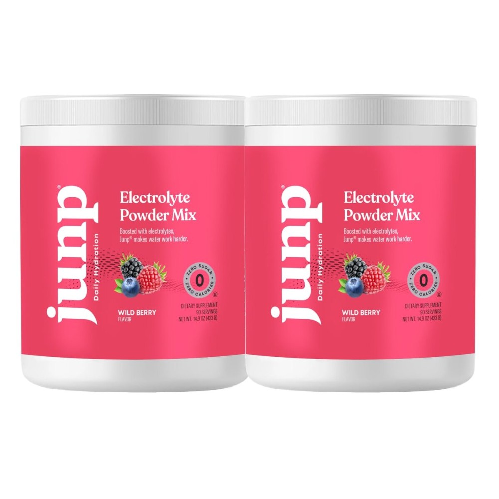 JUNP Electrolytes Powder No Sugar No Carbs - Wild Berry Fruit Flavor Drink Mix - Potassium & Salt Electrolyte Hydration Powder Zero Calorie Sugar Free Electrolyte Powder, Keto Friendly, 180 Servings
