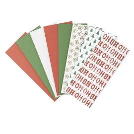 American Greetings Christmas Tissue Paper Bulk, 125 Sheets (Holiday Designs, Green, Red, White, 20 x 20) for Birthdays, All Occasions, Gift Bags, Boxes, Crafts, Paper Flowers, Pom Poms, and More