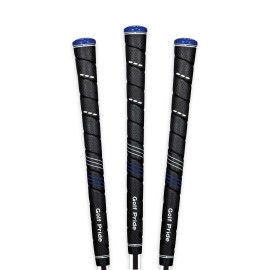 Golf Pride CP2 Wrap Golf Club Grip - Classic Wrap Grip with High-Tack Soft Rubber for Comfort & Control - Less Tension & More Power with Plus4 Technology - Standard - 3 Pack - Black