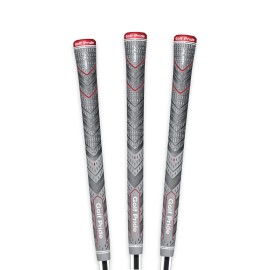 Golf Pride MCC Plus4 ALIGN Golf Club Grip - All-Weather Hybrid Grip with Raised Ridge Technology & Larger Lower Hand - Brushed Cotton Cord & Pebbled Texture - Standard - 3 Pack
