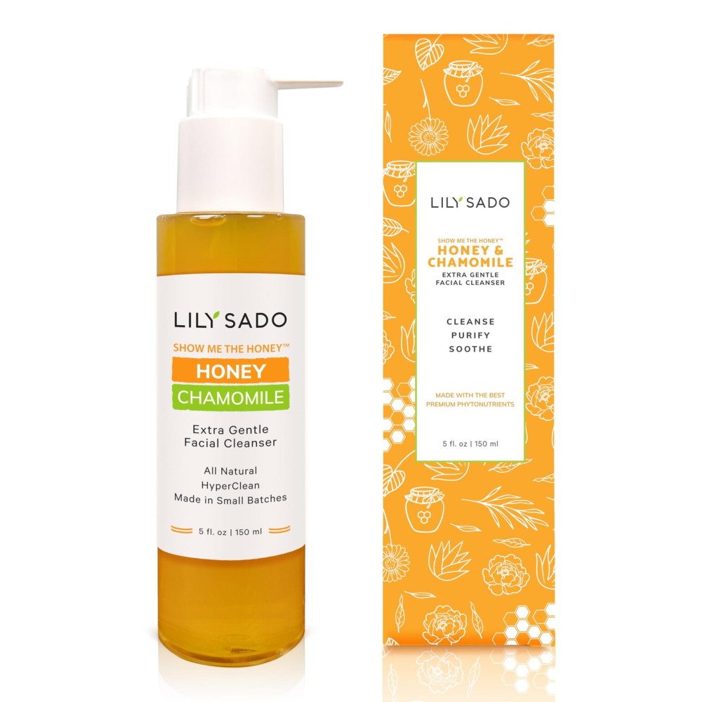LILY SADO SHOW ME THE HONEY Extra Gentle Face Cleanser - Natural, Cruelty-Free Facial Wash Cleanses, Balances & Soothes - Reduces Pores & Blackheads - 5oz