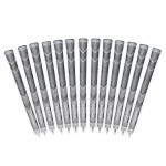 Golf Pride MCC Plus4 Golf Club Grip - All-Weather Hybrid Grip with Larger Lower Hand - Brushed Cotton Cord & Pebbled Texture - Standard - Grey - 13 Pack