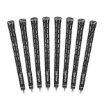 Golf Pride Tour Wrap Golf Grip - Comfortable, Durable Grip for Clubs - Classic Wrap Design with High-Tack Feel - Rubber Construction - Standard - Black - 8 Pack