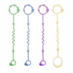 RTMOK Toy Straps for Baby,Silicone Setpacifier Clip,Applies to Car Seat Toy,Teether Toy,High Chair,Stroller Accessories,Baby Toy Clips,Cribs,Rocking Chair