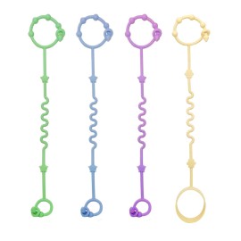 RTMOK Toy Straps for Baby,Silicone Setpacifier Clip,Applies to Car Seat Toy,Teether Toy,High Chair,Stroller Accessories,Baby Toy Clips,Cribs,Rocking Chair