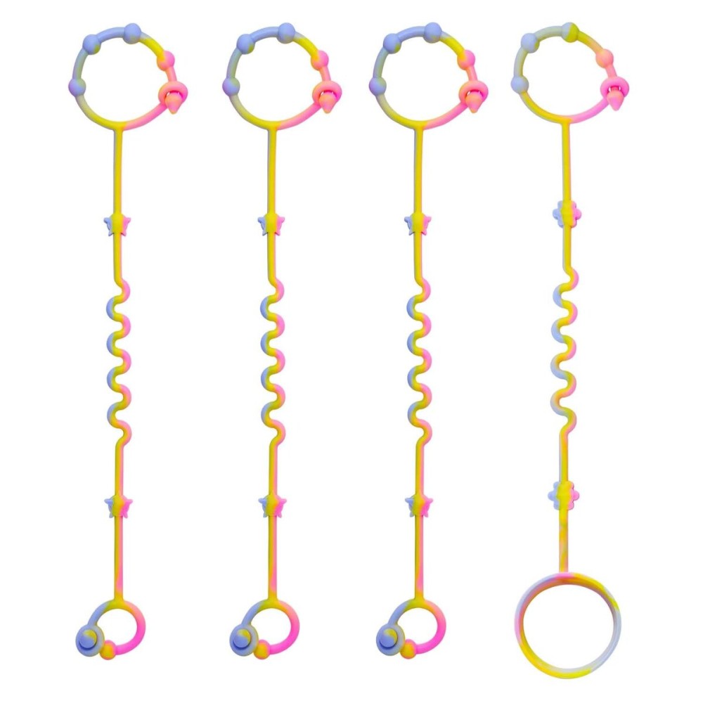 RTMOK Toy Straps for Baby,Silicone Setpacifier Clip,Applies to Car Seat Toy,Teether Toy,High Chair,Stroller Accessories,Baby Toy Clips,Cribs,Rocking Chair