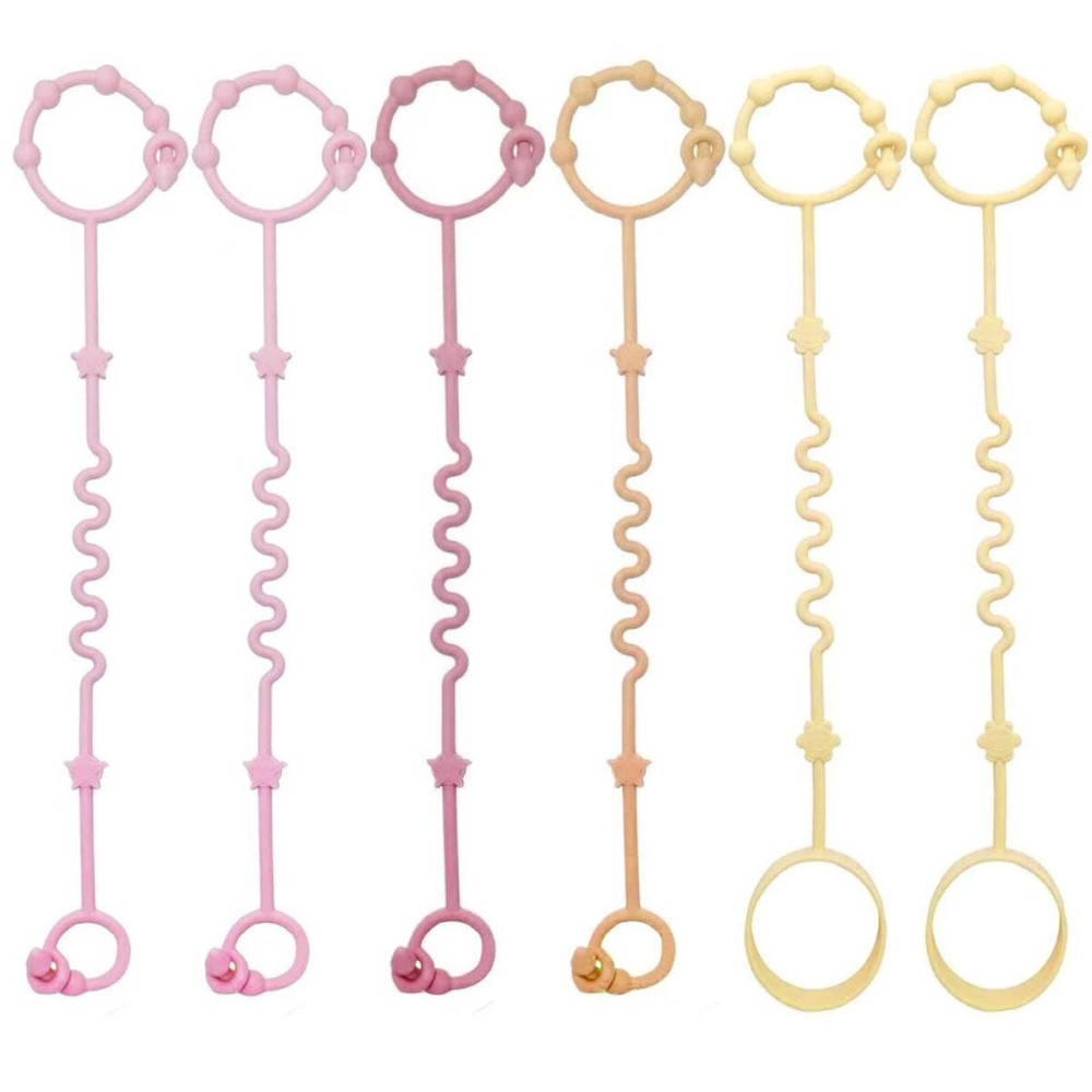 RTMOK Toy Straps for Baby,Silicone Setpacifier Clip,Applies to Car Seat Toy,Teether Toy,High Chair,Stroller Accessories,Baby Toy Clips,Cribs,Rocking Chair