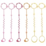 RTMOK Toy Straps for Baby,Silicone Setpacifier Clip,Applies to Car Seat Toy,Teether Toy,High Chair,Stroller Accessories,Baby Toy Clips,Cribs,Rocking Chair