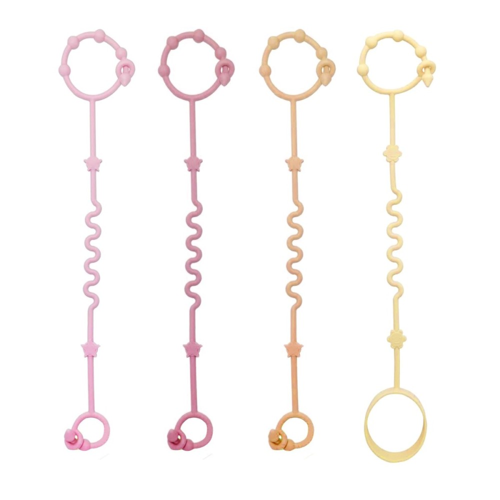 RTMOK Toy Straps for Baby, Silicone Setpacifier Clip,Applies to Car Seat Toy,Teether Toy,High Chair,Stroller Accessories,Baby Toy Clips,Cribs,Rocking Chair