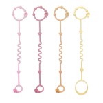 RTMOK Toy Straps for Baby, Silicone Setpacifier Clip,Applies to Car Seat Toy,Teether Toy,High Chair,Stroller Accessories,Baby Toy Clips,Cribs,Rocking Chair