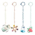 Toy Straps for Baby,Silicone Setpacifier Clip,Applies to Car Seat Toy,Teether Toy,High Chair,Stroller Accessories,Baby Toy Clips,Cribs,Rocking Chair