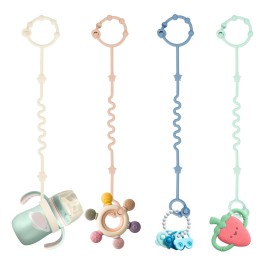 Toy Straps for Baby,Silicone Setpacifier Clip,Applies to Car Seat Toy,Teether Toy,High Chair,Stroller Accessories,Baby Toy Clips,Cribs,Rocking Chair